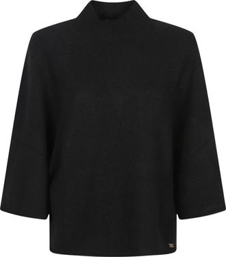 Fay Maglione Girocollo in Lana e Cashmere - - Knitwear - Donna - Nero - L