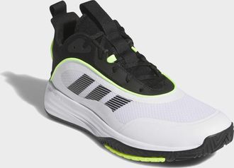 adidas Basketballschuh ADIDAS SPORTSWEAR OWNTHEGAME 3.0, Herren, Gr. 42,5, cloud wei&szlig;, core schwarz, lucid lemon, Synthetik, Textil, Schuhe Basketballschuh