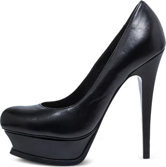 Saint Laurent Pumps Tribute in pelle con plateau 135mm - Nero