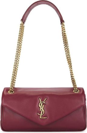 Saint Laurent Plunged Lambskin Small Calypso Bag