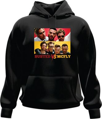 Generic Busted vs Mc-Fly Hoodie - Retro Band Tour Graphic Pullover - Pop Rock Music Fan Hoodie for Men and Women (Black, 3XL)