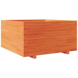 Berkfield Home Garden Planter Wax Brown 90x90x49.5 cm Solid Wood Pine