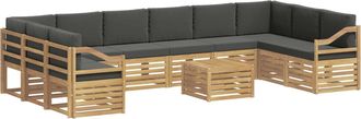 vidaXL Conjunto De Sof&aacute;s De Exterior 8 Uds. Blanco Y Antracita Vidaxl