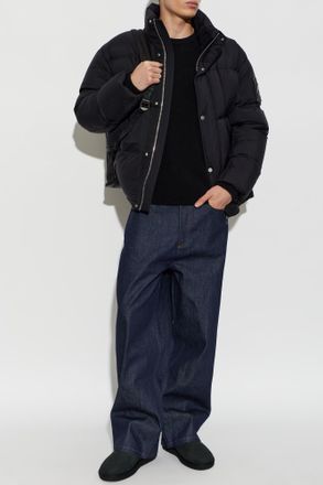Moose Knuckles Puffer Jacket With A Stand-up Collar, Mens, Black