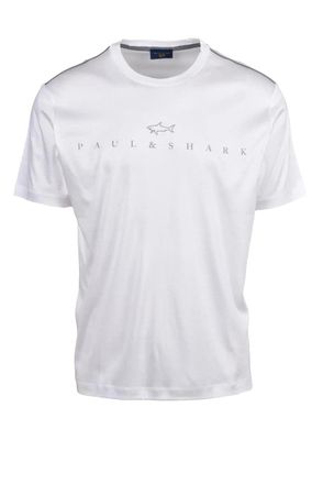 Paul & Shark White Cotton Lyocell T-shirt