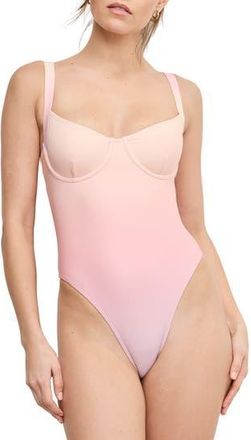 Good American Sunset Underwire One-Piece Swimsuit in Sunset Gradient004 at Nordstrom Rack, Size Xx-Large