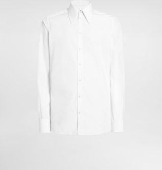 Dolce & Gabbana Gold Poplin Shirt - Man Shirts White 37