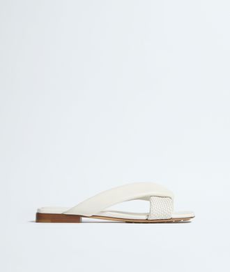 Bottega Veneta Riva Flat Mule - White - Woman - 3