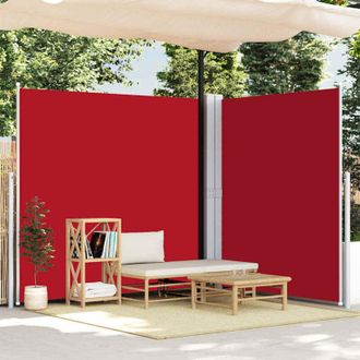 vidaXL Toldo Lateral Retr&aacute;ctil Rojo 200x600 Cm Vidaxl
