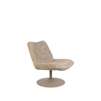 Zuiver Sillón de terciopelo beige giratorio 360°