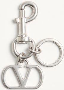 Valentino Garavani Charm Per Borse Con Portachiavi Valentino Garavani VLogo Signature In Metallo Uomo PALLADIO UNI