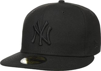 New Era New York Yankees 59fifty Cap Black On Black - 7 3/8-59cm