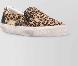 Golden Goose leopard-print leather slip-on sneakers
