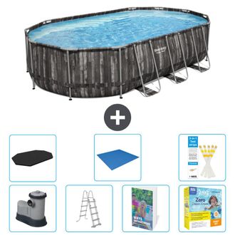 Bestway Piscina Bestway Power Steel Oval - 610x366x122 Cm - 8-piezas S546