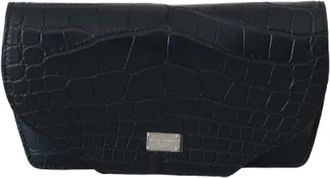 Dolce & Gabbana Pre-owned Etui voor brillen - Dames - Vintage Clutch - Blauw - ONE Size - Leer - Vintage