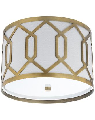 Jonathan Y Designs Jonathan Y 2-Light Hex Gold Flush Mount