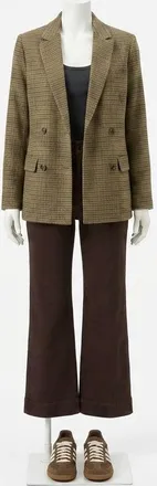 Faherty Inlet Knit Double Breasted Blazer In Rockhill Hounds
