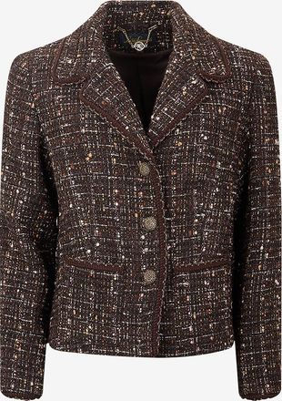 Luisa Spagnoli Kurze Tweedjacke mit Pailletten Schermata