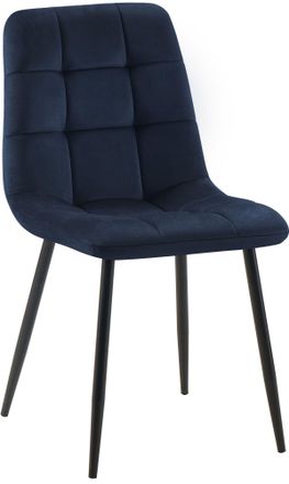 Clp Silla De Comedor Tilde Terciopelo Azul