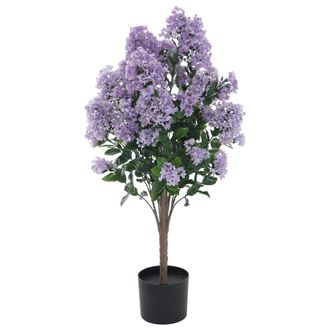 Hhg Lila Artificial Hhg-048, Planta Decorativa De Lila Artificial, &Aacute;rbol Artificial, Planta Artificial, Para Exterior, Polietileno, 95 X 40 X 40 Cm, Morad