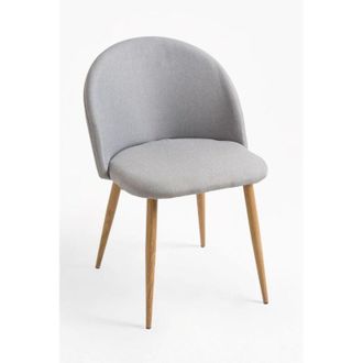 Regalos Miguel Sillas Comedor - Silla Vint Tela - Gris Claro