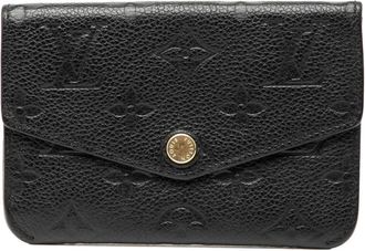 Louis Vuitton Pre-owned Wallets, female, Black, Size: ONE SIZE Pre-owned Compact Leather Wallet