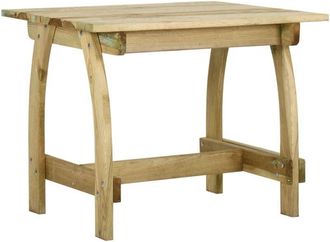 vidaXL Mesa de jardín de madera de pino impregnada 110x74x75 cm Vidaxl