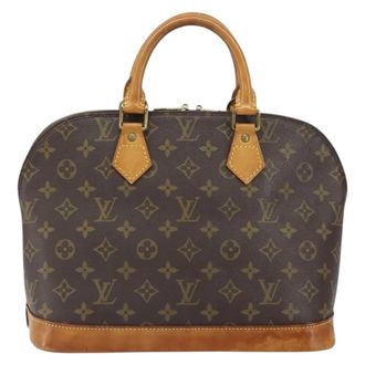 Louis Vuitton Alma Handbag Monogram Canvas Brown Canvas Handbag (Pre-Owned)
