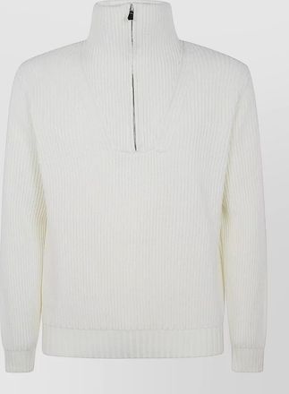 FILIPPO DE LAURENTIIS virgin wool half zip sweater