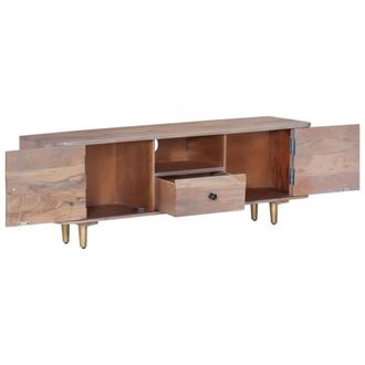 Berkfield Home TV Cabinet 118x30x40 cm Solid Acacia Wood in Brown | Size: 118 x 30 x 40 cm