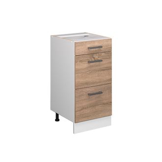 Vicco Mueble Bajo De Cocina R-line, Sonoma, 40 Cm Con Cajones, Sin Encimera