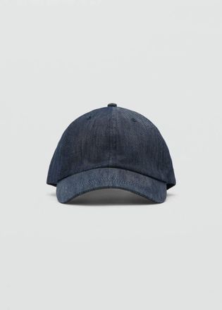 Mango Cappellino tinta unita cotone blu - Donna - Taglia unica - MANGO