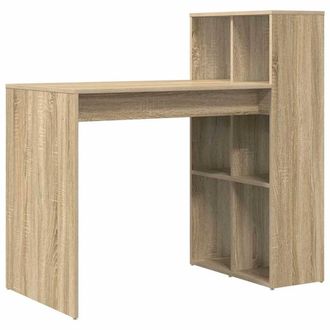 Berkfield Home Computer Desk Sonoma oak Engineered wood Medium Computer Desk in Light Tan