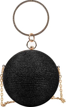 Generic Womens Quantity One Pick Up Encrusted Tote For Dinner Computer Leather Briefcase (Black, One Size)