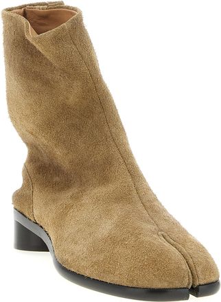 Maison Margiela Mens Beige Calfskin Ankle Boots