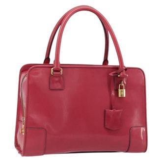 Loewe Amazona Bag Patent Pink Patent_Leather Handbag (Pre-Owned)