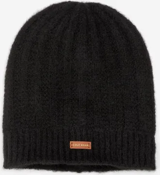 Cole Haan Womens Ladder Stitch Beanie - Black