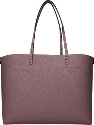 Fendi Damess Schoudertas op rol roze/lavendel leer