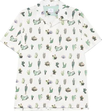 Paul Smith Camicia con stampa Prickly Pear - Bianco