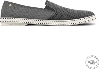 Rivieras Shoes Classic Cotton Canvas Slip-On Loafer with Laces in Anthracite Multi at Nordstrom, Size 37