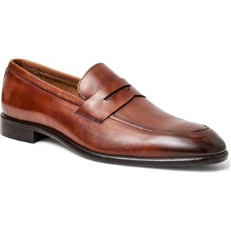 Bruno Magli Verona Apron Toe Penny Loafer in Cognac at Nordstrom Rack, Size 9