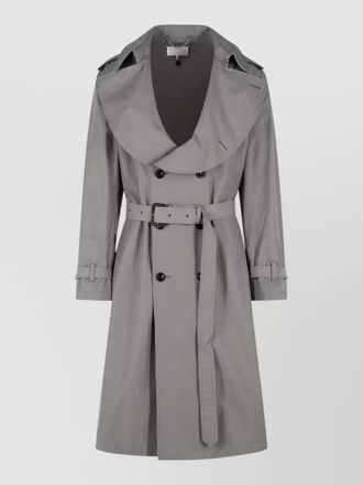 Maison Margiela cotton blend trench coat folded collar