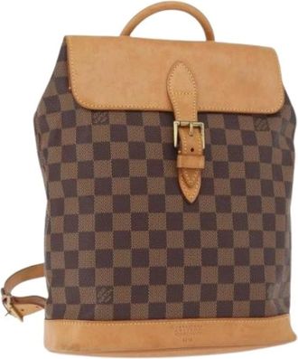 Louis Vuitton Pre-owned Backpacks, female, Brown, Size: ONE SIZE Pre-owned Damier Ebene Backpack