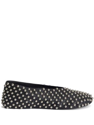 Jil Sander studded ballerina shoes - Black