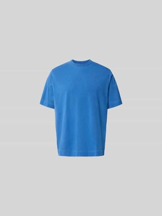 For&eacute;t Relaxed Fit T-Shirt mit Logo-Stitching in Blau, Gr&ouml;&szlig;e XL