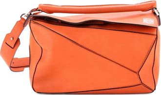 Loewe Puzzle Bag Leather Medium shoulder bag - Oranje