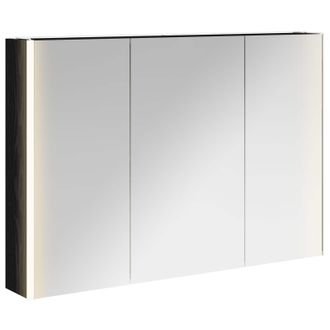 vidaXL Armario Con Espejo De Ba&ntilde;o Roble Negro 103,5 X 15,5 X 70 Cm Vidaxl