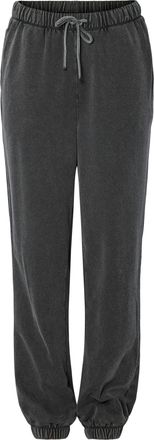 Pieces Sweatpants PIECES PCCHILLI HW WASHED SWEAT PANTS NOOS BC, Damen, Gr. XS (34), N-Gr, schwarz (schwarz detail:washed), Sweatware, Obermaterial: 50% Baum