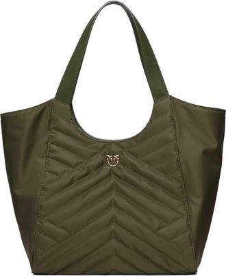 Pinko Puzzle Quilt Fabric Shopper Bag