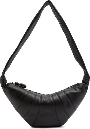 Christophe Lemaire Croissant Medium Grained Leather Shoulder bag - Black - One Size